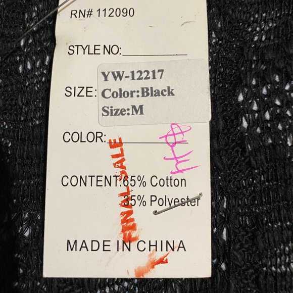 Vandana Embellished Black Sweater Sz. M - Picture 6 of 6